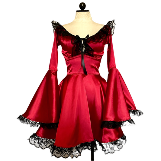 The Deidre Dress in Burgundy