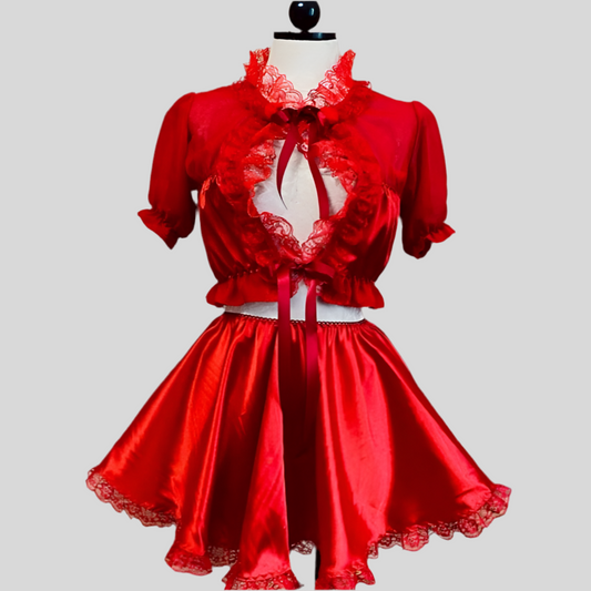 The Antoinette Tie Set in Red