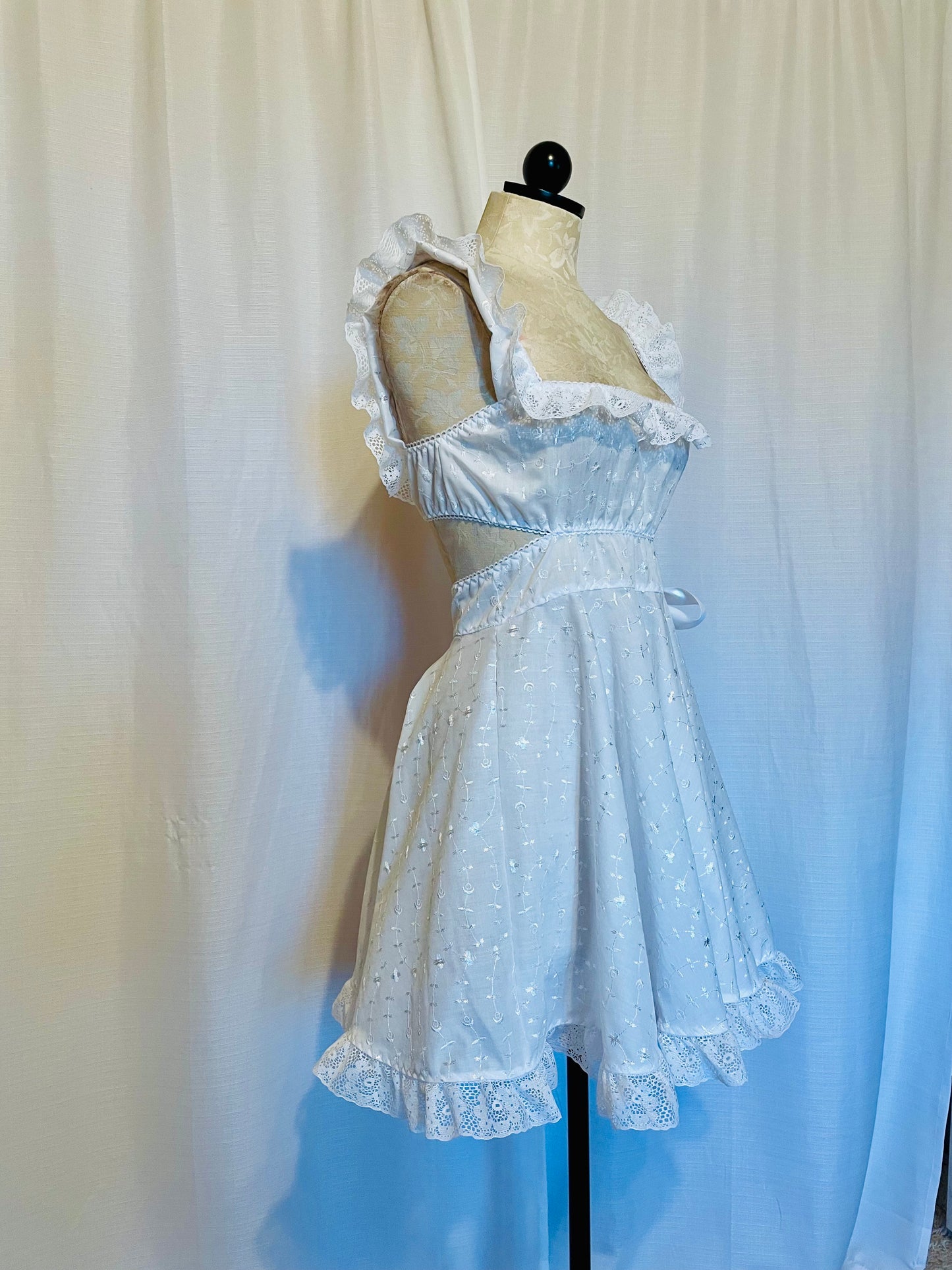 The Dolly Dress in White Eyelet