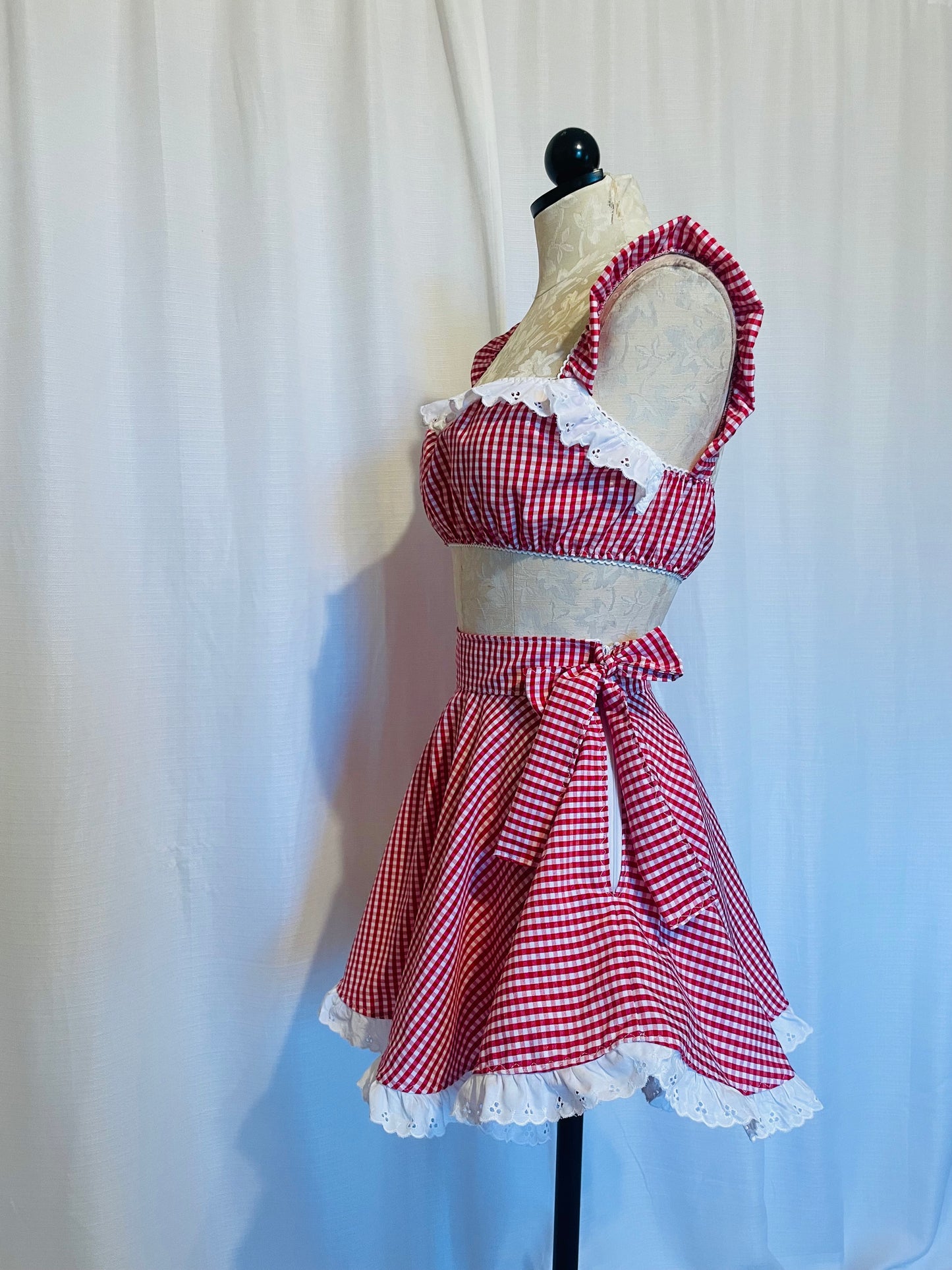 The Darla Set in Red Gingham