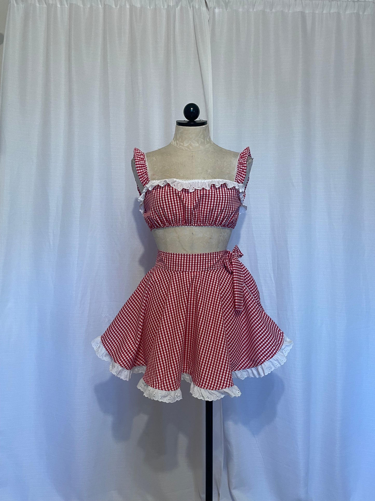 The Darla Set in Red Gingham