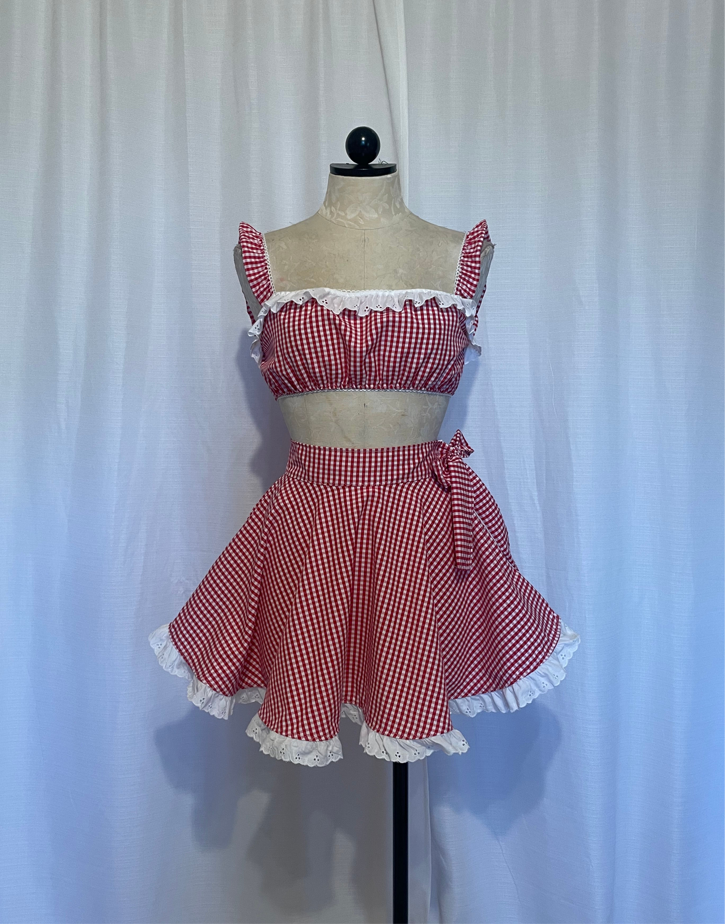 The Darla Set in Red Gingham