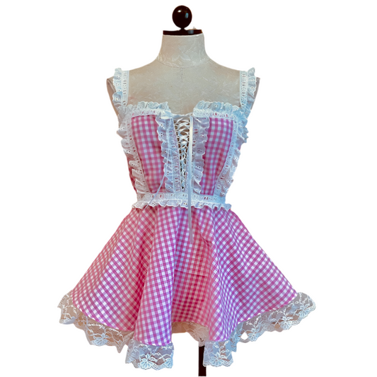 The Danni Dress in Pink Gingham