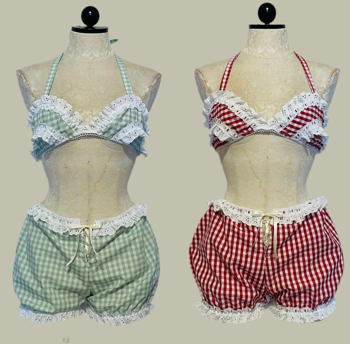 The Vera Set in Red Gingham