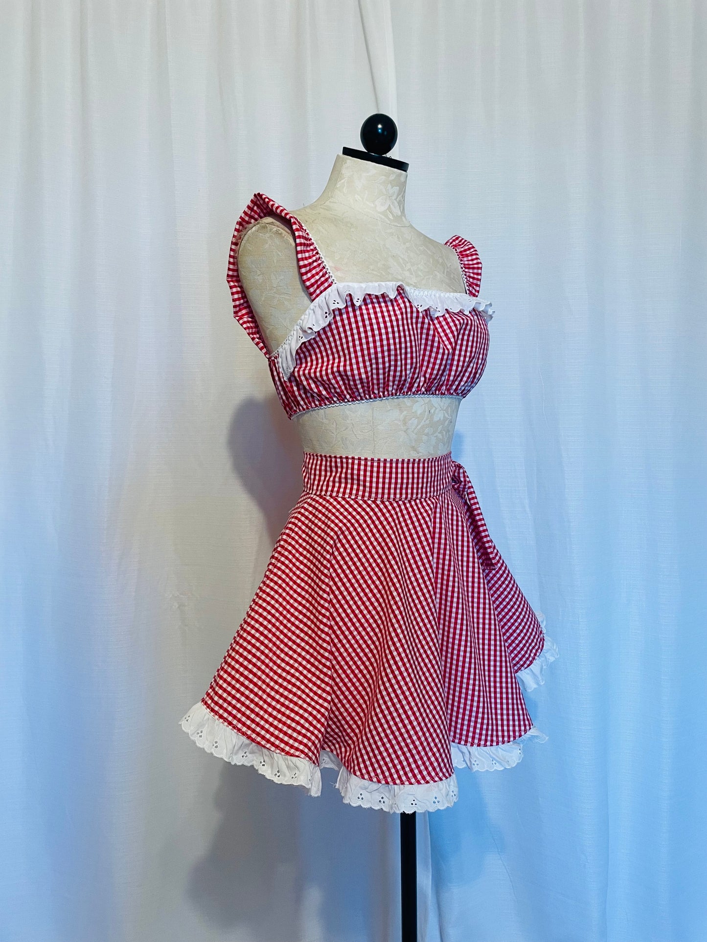 The Darla Set in Red Gingham
