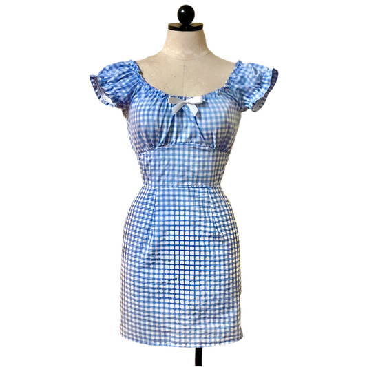 The Alex Dress in Blue Gingham