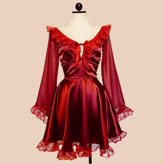 The Penelope Dress in Ruby