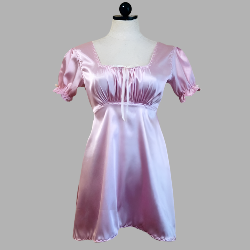 The Marilyn Dress in Pink Satin