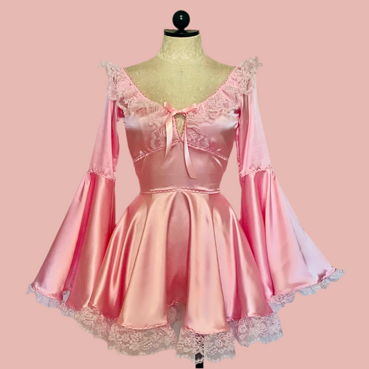 The Deidre Dress in Baby Pink