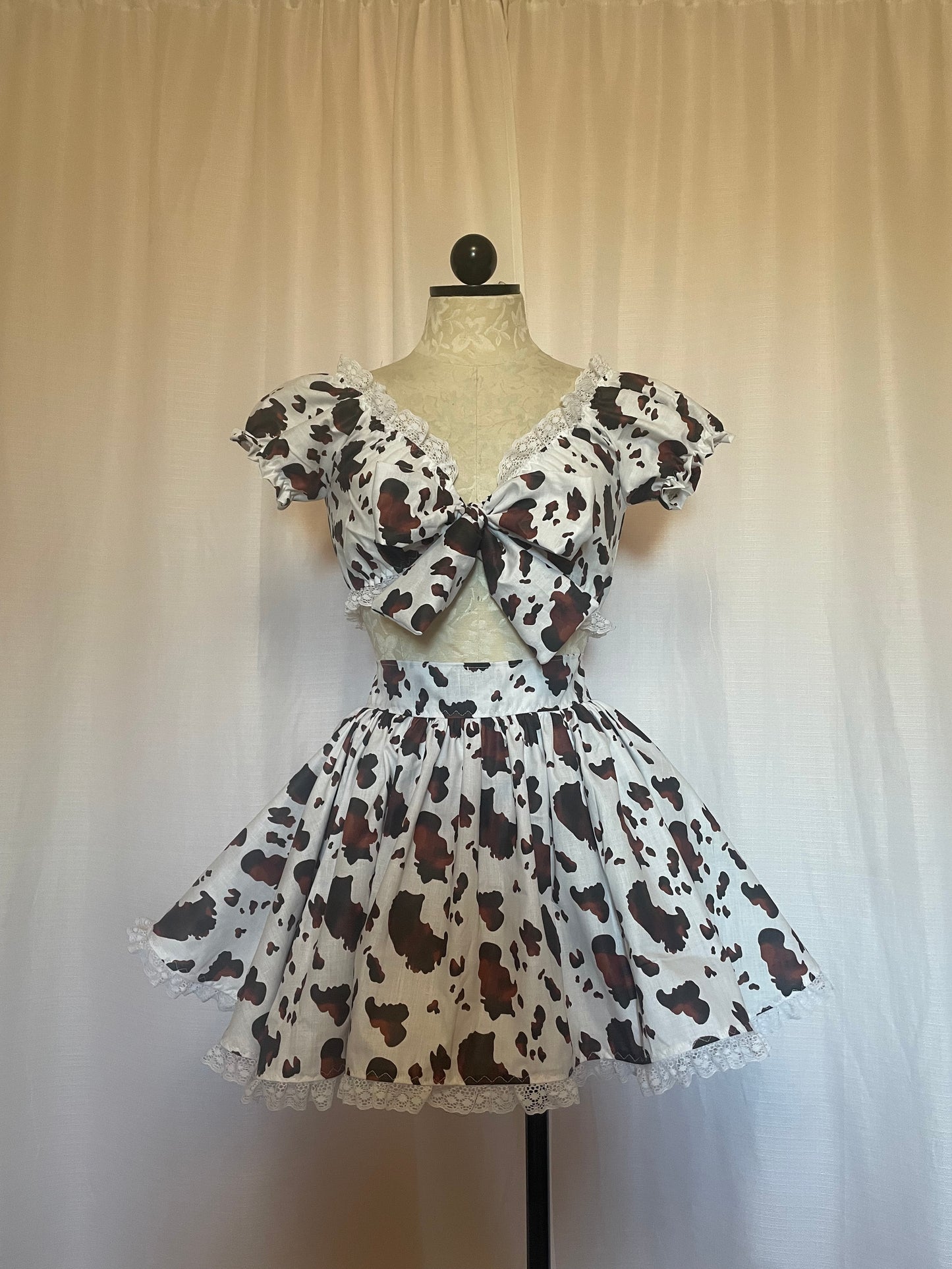 The Dakota set in Cow Print