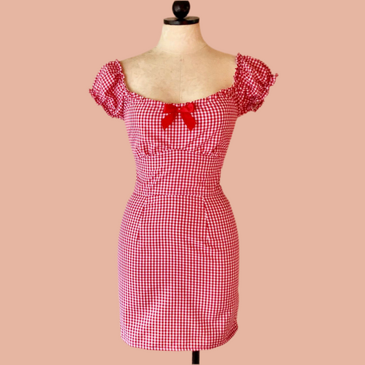 The Alex Dress in Red Gingham