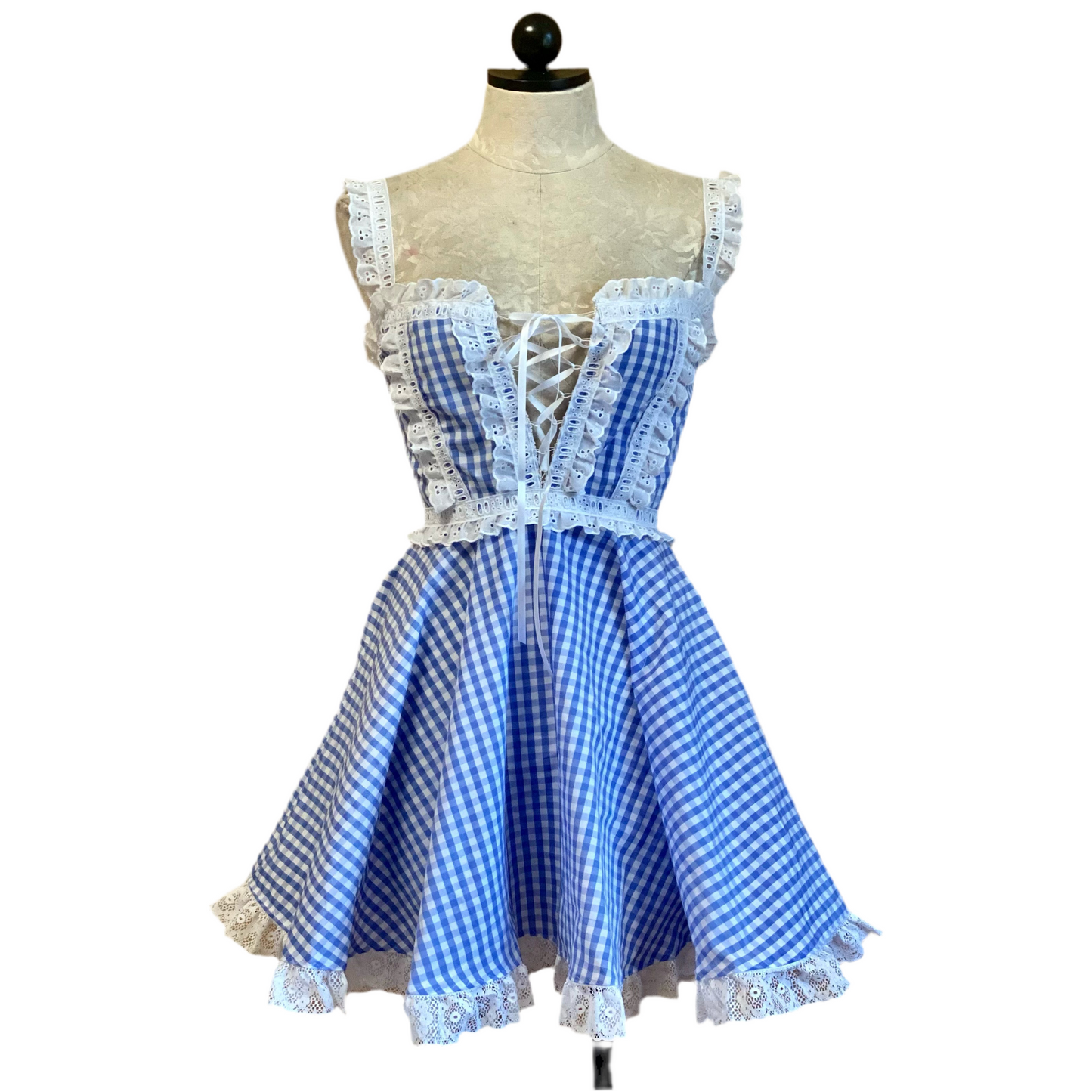 The Danni Dress in Blue Gingham
