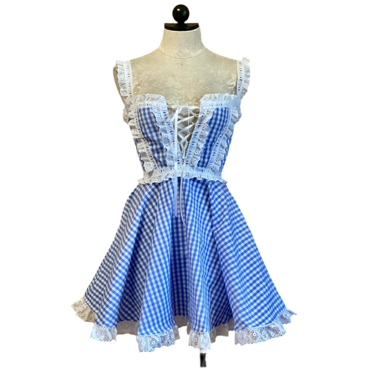 The Danni Dress in Blue Gingham