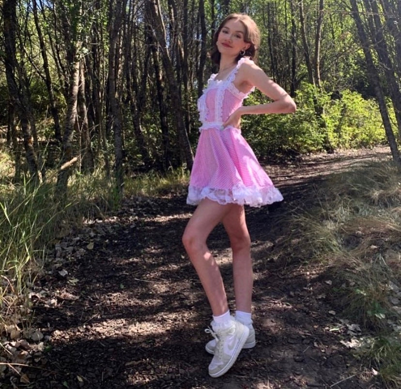 The Danni Dress in Pink Gingham