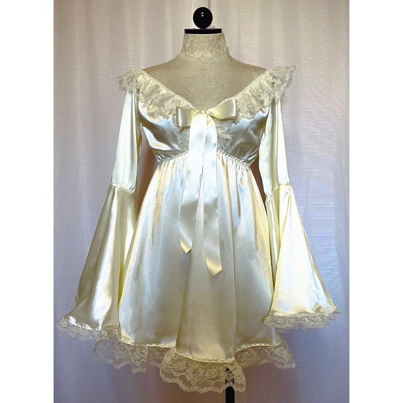 The Penny Dress in Ivory Satin