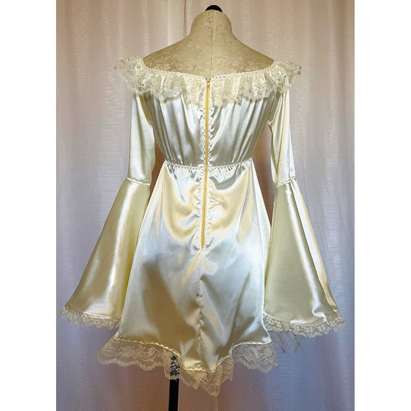 The Penny Dress in Ivory Satin