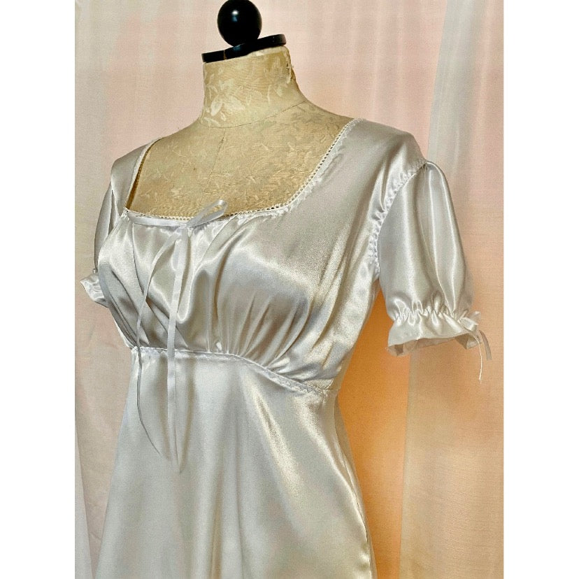 The Marilyn Dress in White Satin