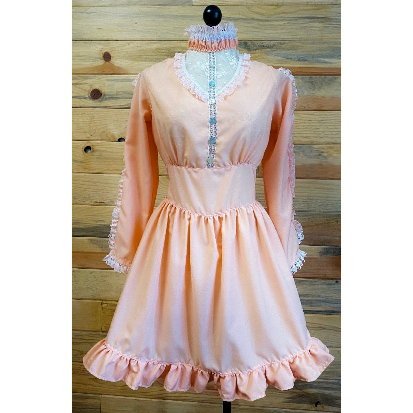 The Lauren Dress in Peach