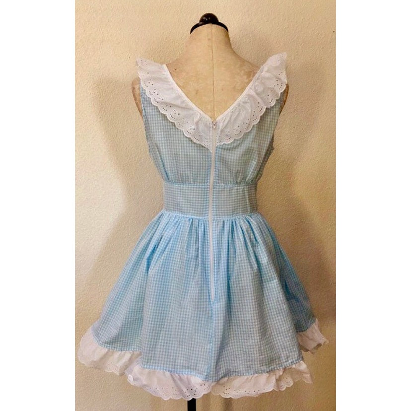 The Chickadee Dress in Blue Gigham