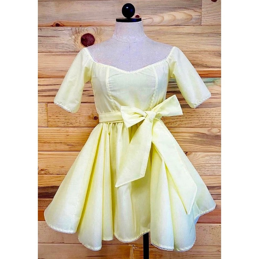 The Amanda Dress in Yellow