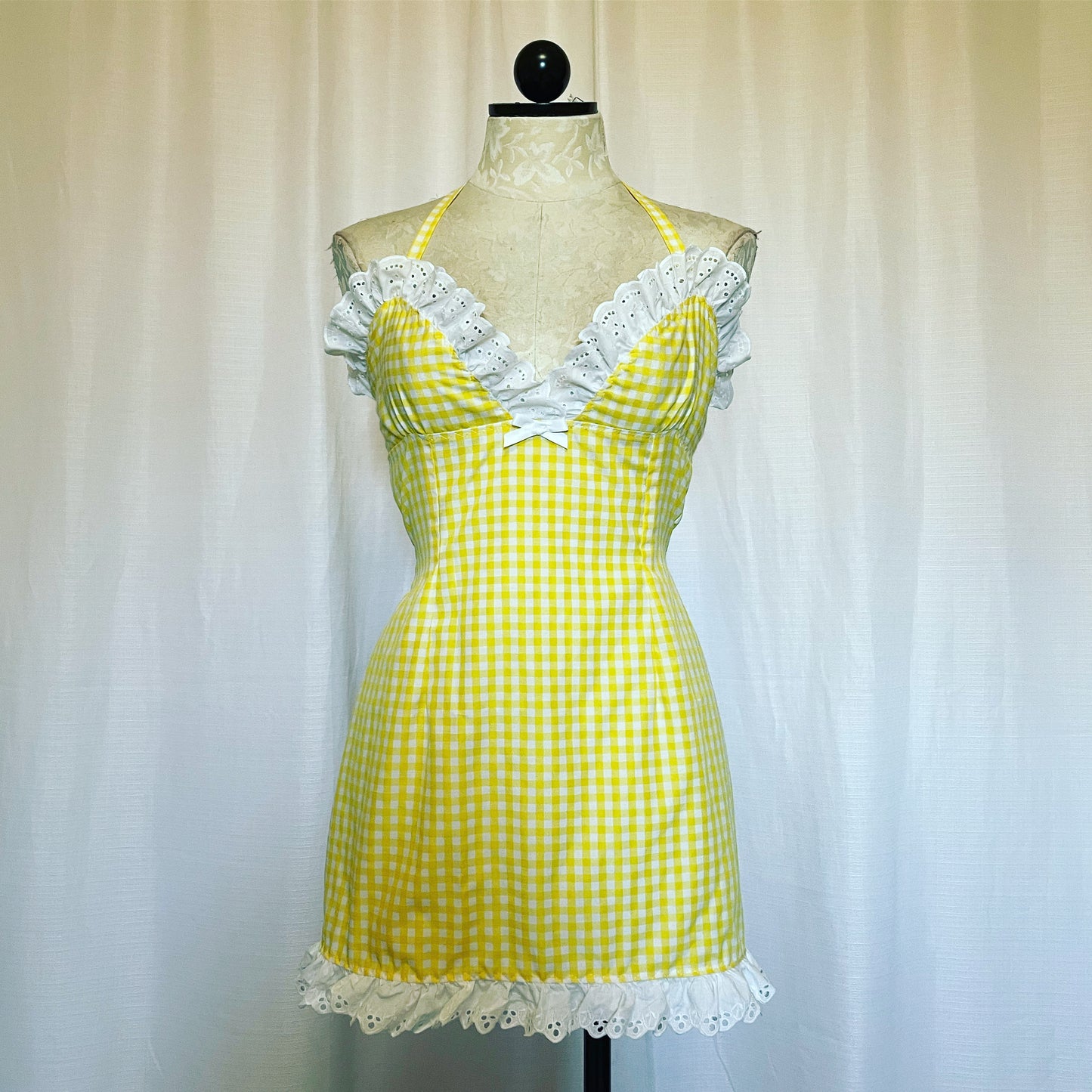 The Debra Dress in Yellow Gingham