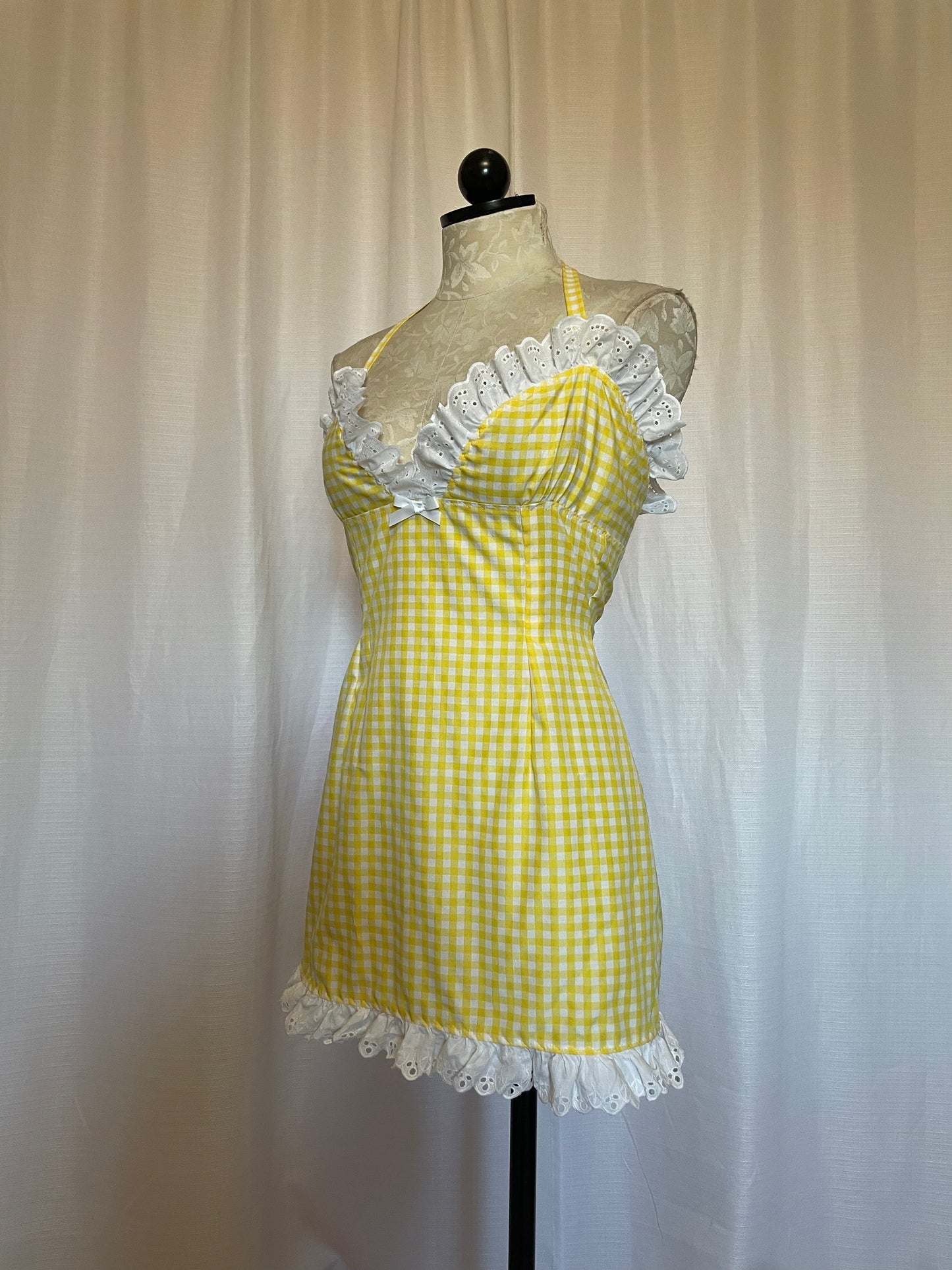 The Debra Dress in Yellow Gingham