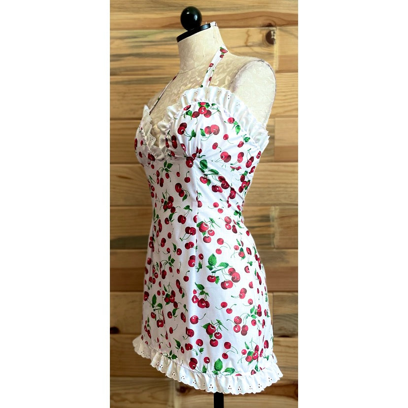 The Debra Dress in Cherry