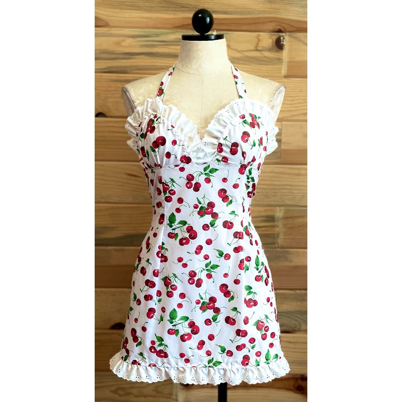 The Debra Dress in Cherry