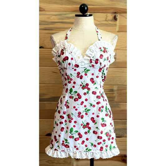 The Debra Dress in Cherry