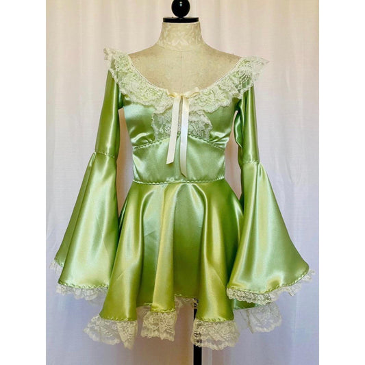 The Deidre Dress in Apple Green