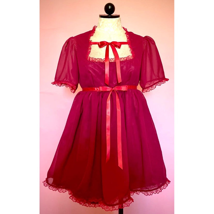 The Isabelle Dress in Cranberry