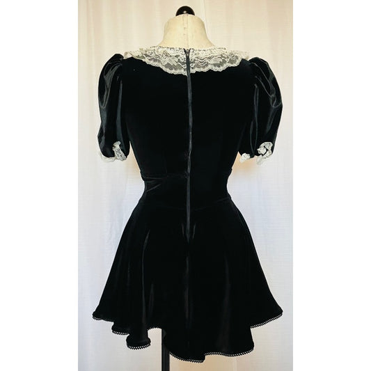 The Nita Dress in Black Velvet