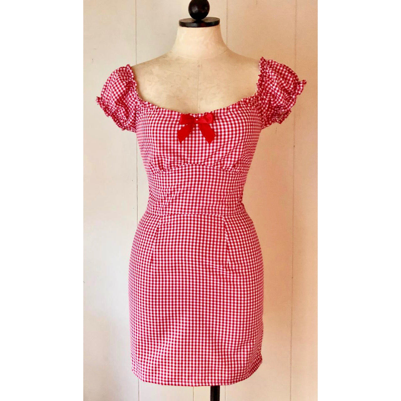 The Alex Dress in Red Gingham