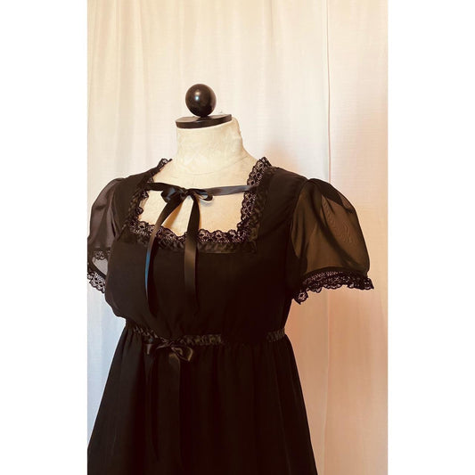 The Isabelle Dress in Black Chiffon