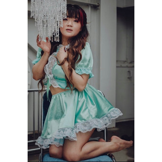 The Antoinette Tie Set in Mint