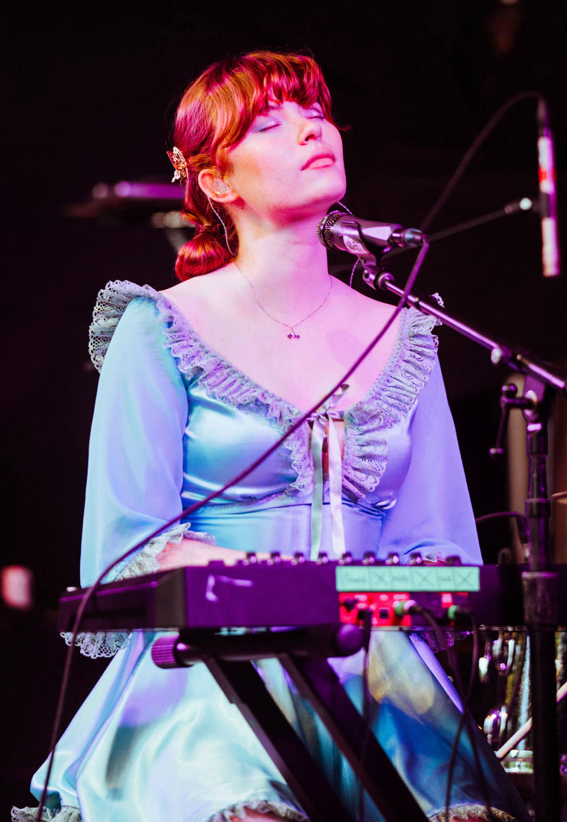 The Quarter Sleeve Penelope Dress in Blue