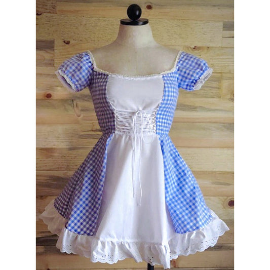 The Tori Barmaid Dress in Gingham