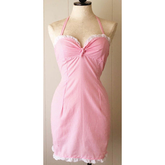 The Debra Dress in Pink Gingham