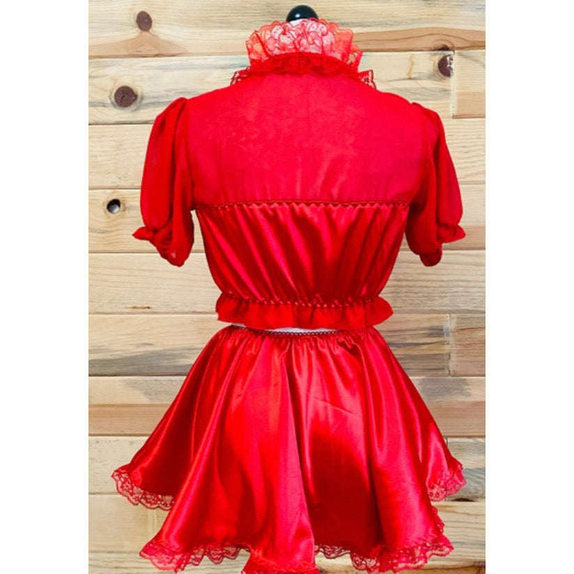 The Antoinette Tie Set in Red