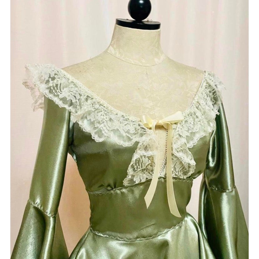 The Deidre Dress in Sage Green