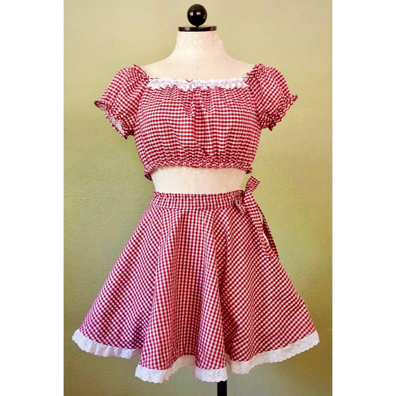 The Darlene Set in Red Gingham
