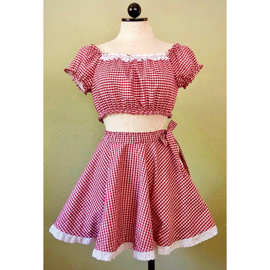 The Darlene Set in Red Gingham
