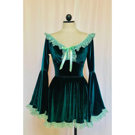 The Velvet Deidre Dress in Green