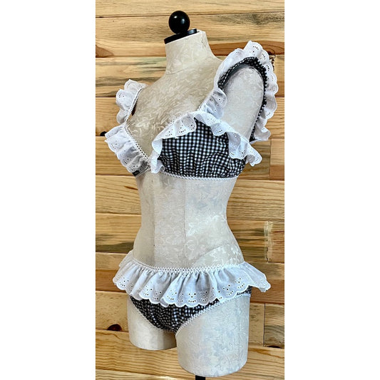 The Farmer’s Daughter Set in Black Gingham