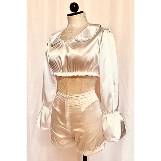 The Margot Set in White Satin