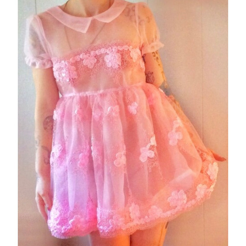 The Taffy Dress in Pink Organza