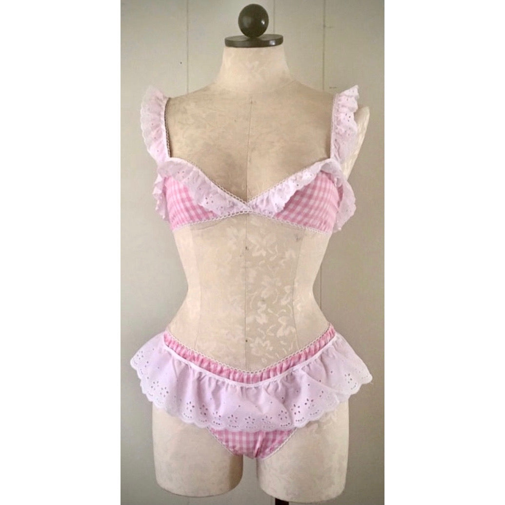 The Farmer’s Daughter Set in Pink Gingham