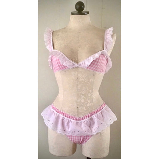 The Farmer’s Daughter Set in Pink Gingham