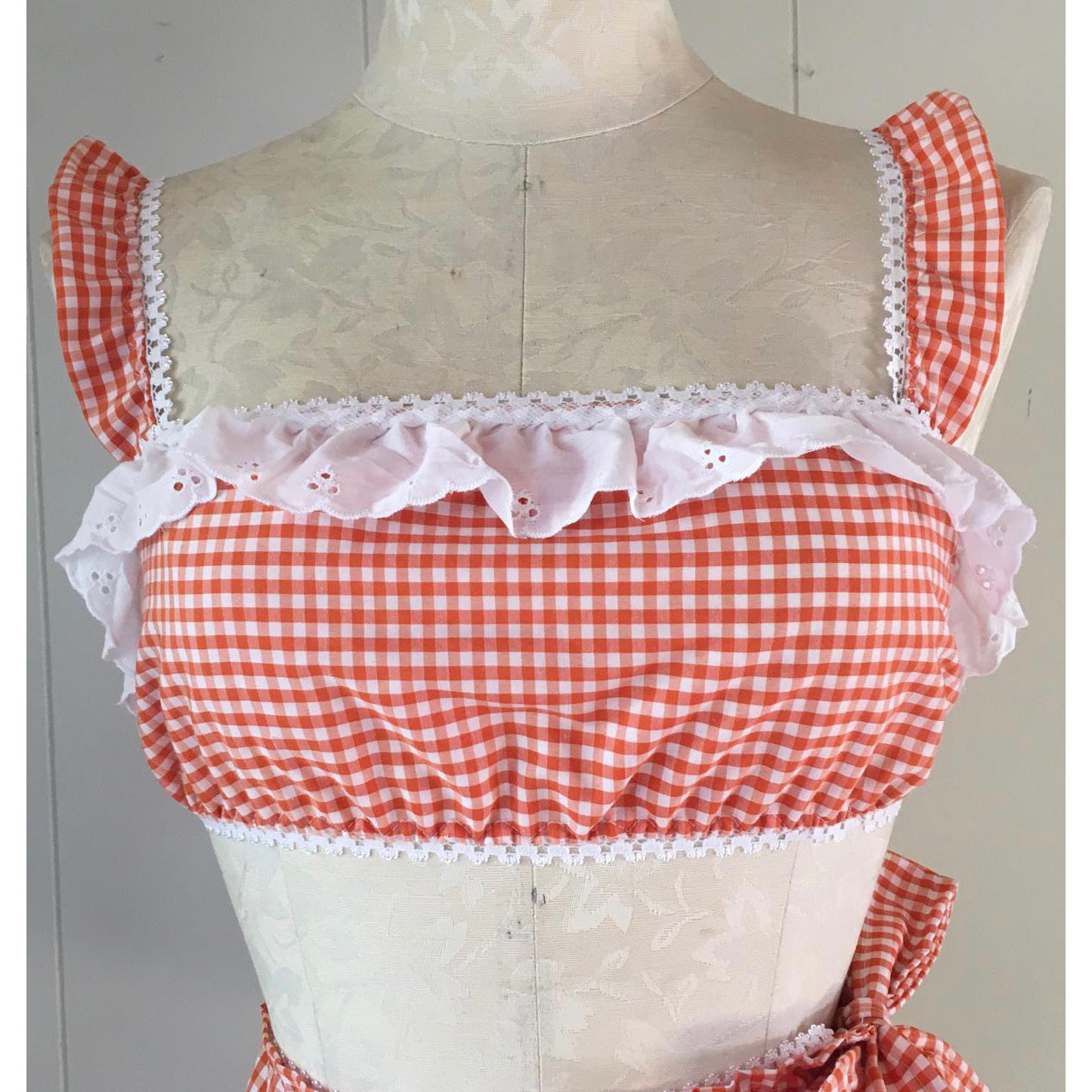 The Darla Set in Orange Gingham