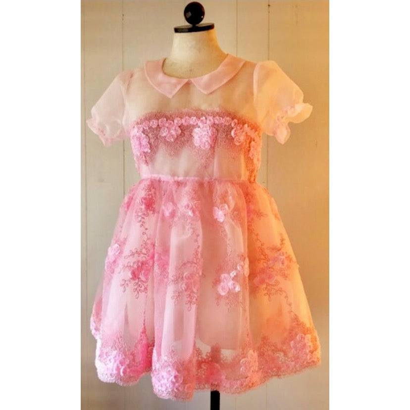 The Taffy Dress in Pink Organza